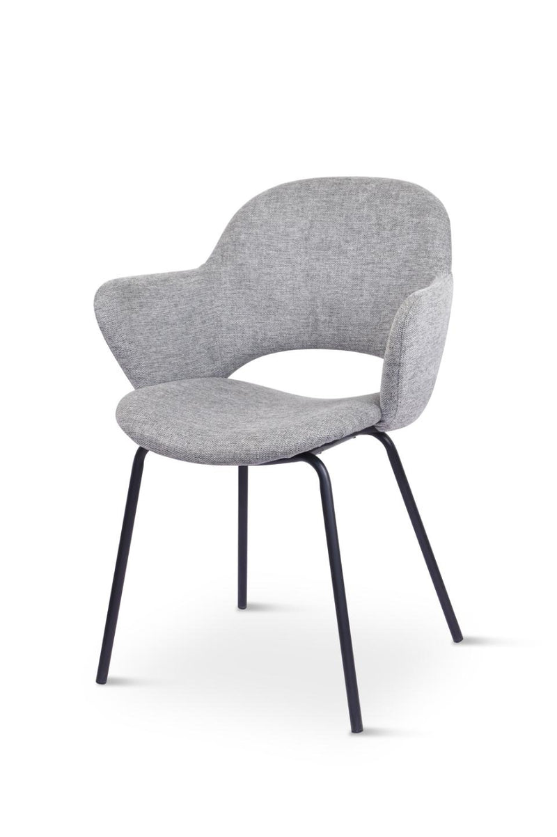 Rowley Spisebordsstol Grå, 58x58x82,5 cm, Sæt af 2