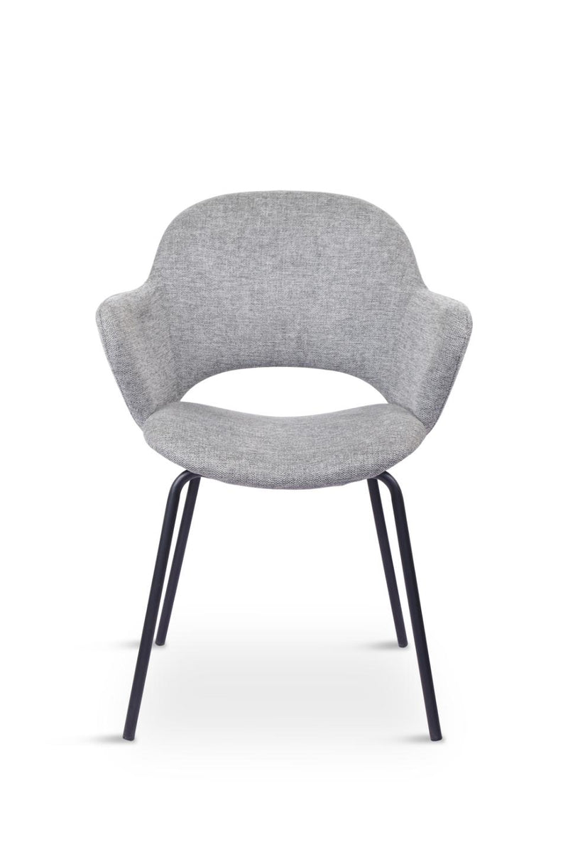 Rowley Spisebordsstol Grå, 58x58x82,5 cm, Sæt af 2