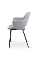 Rowley Spisebordsstol Grå, 58x58x82,5 cm, Sæt af 2