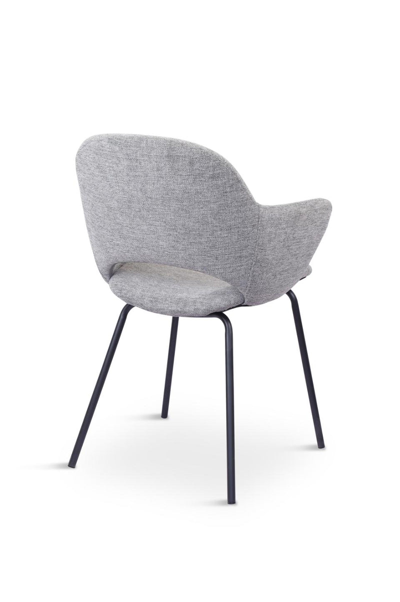 Rowley Spisebordsstol Grå, 58x58x82,5 cm, Sæt af 2