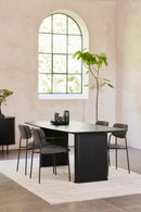 Zama stol, mørkegrå melange, sort, Sæt af 2