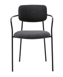 Zama stol, mørkegrå melange, sort - Sæt af 2