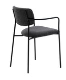 Zama stol, mørkegrå melange, sort - Sæt af 2