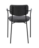 Zama stol, mørkegrå melange, sort - Sæt af 2