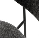 Zama stol, mørkegrå melange, sort - Sæt af 2