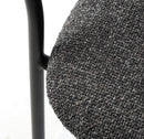 Zama stol, mørkegrå melange, sort - Sæt af 2