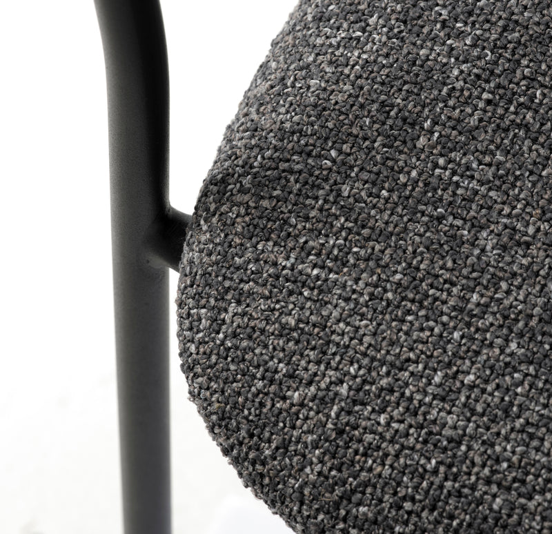 Zama stol, mørkegrå melange, sort - Sæt af 2