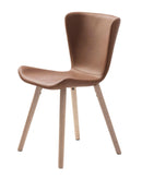 Teslin Spisebordsstol, Tan PU, 48,5x54,5x82 cm - Sæt af 2