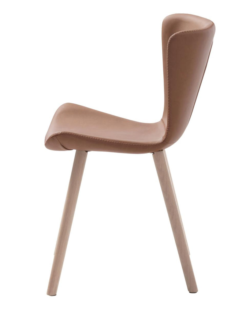 Teslin Spisebordsstol, Tan PU, 48,5x54,5x82 cm - Sæt af 2