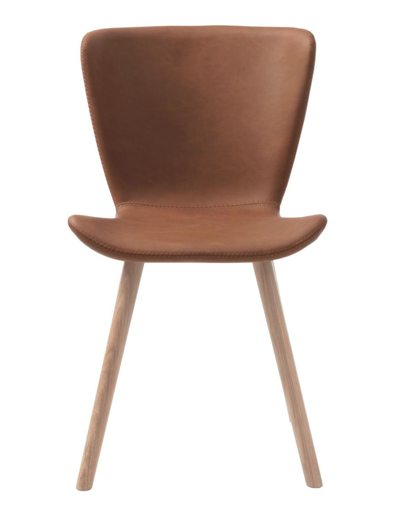 Teslin Spisebordsstol, Tan PU, 48,5x54,5x82 cm - Sæt af 2