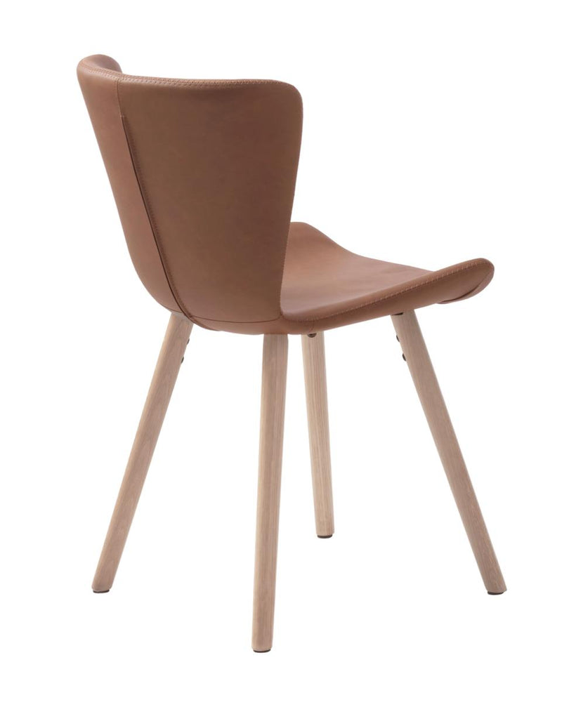 Teslin Spisebordsstol, Tan PU, 48,5x54,5x82 cm - Sæt af 2