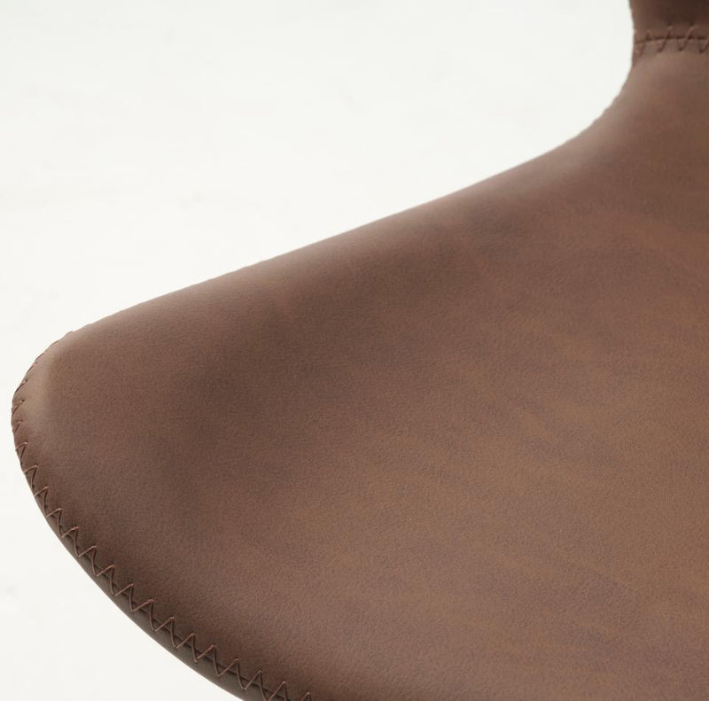 Teslin Spisebordsstol, Tan PU, 48,5x54,5x82 cm - Sæt af 2