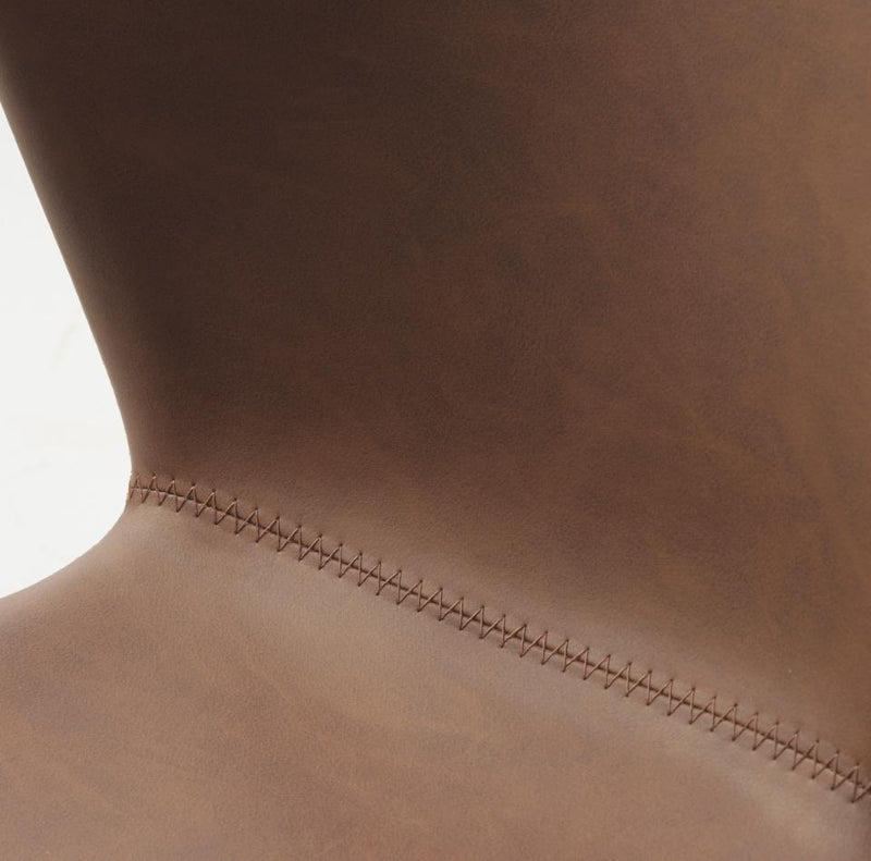 Teslin Spisebordsstol, Tan PU, 48,5x54,5x82 cm - Sæt af 2