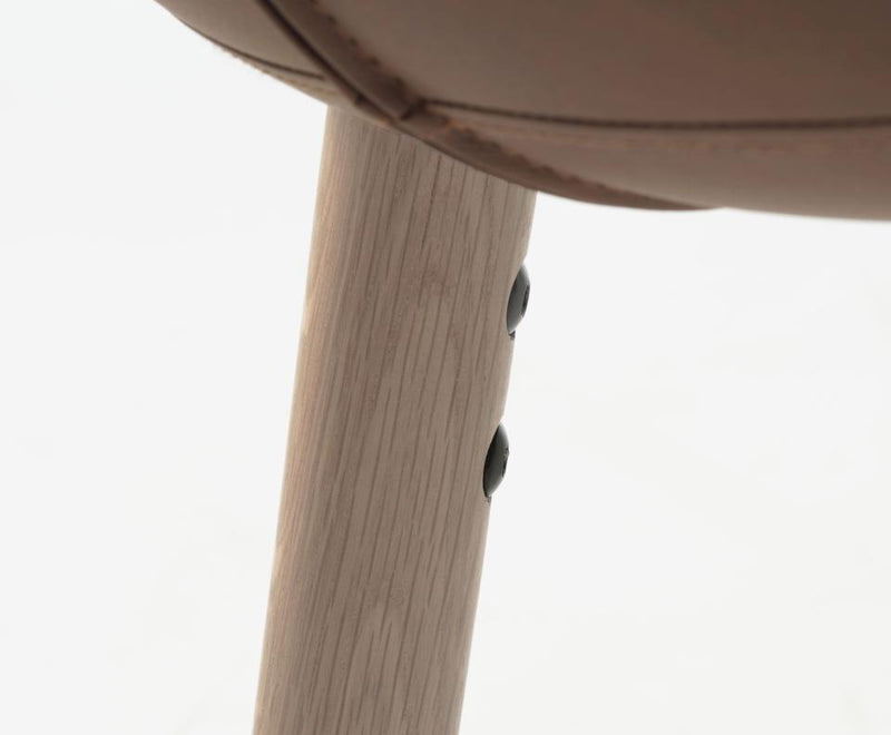 Teslin Spisebordsstol, Tan PU, 48,5x54,5x82 cm - Sæt af 2