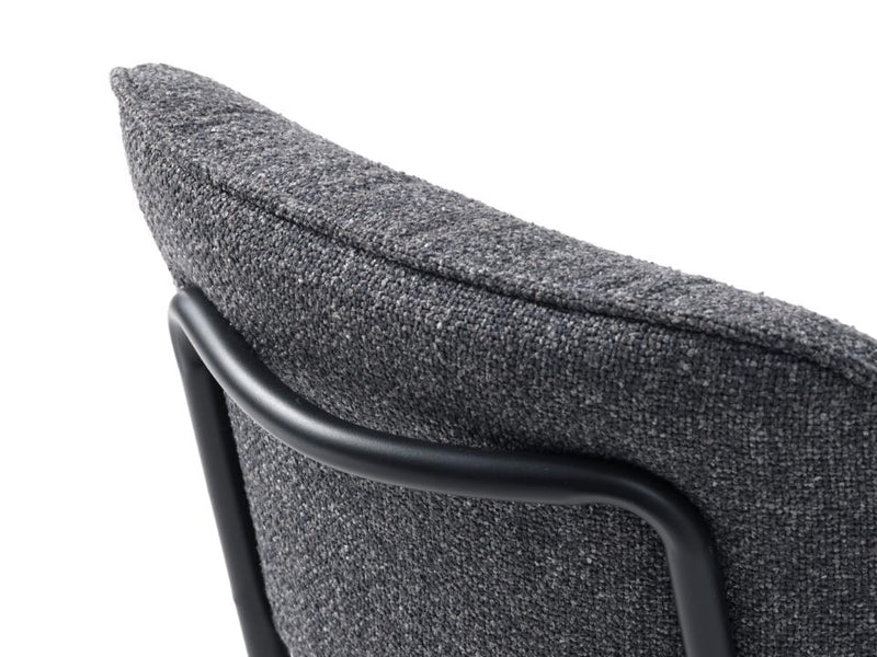 Sæt af 2 stk - Buffalo stol, mørkegrå melange stof