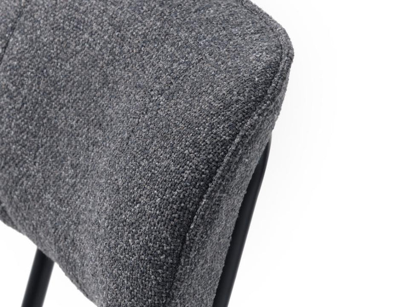 Sæt af 2 stk - Buffalo stol, mørkegrå melange stof