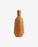Nordal - JUNIPER flaske med låg – terrakotta – brun – Ø11 × H30 cm