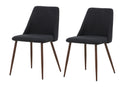 Venture Home Night Dining Chair 2-pack - Steel with Mocca 3D Paper / Black Linen - Bolig og Haven