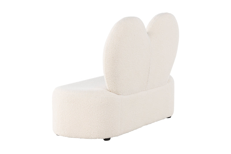 Venture Home - Kids Flower Sofa – Beige teddy – 99×36×65 cm