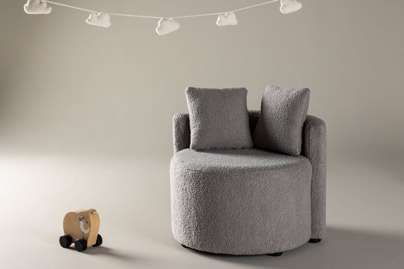 Venture Home - Kelso Kids 2-personers sofa – Grå teddy – 59×56×45 cm