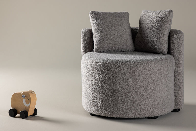 Venture Home - Kelso Kids 2-personers sofa – Grå teddy – 59×56×45 cm