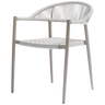 YELLOW GARDEN CHAIR ROPE/ALUMINIUM LIGHT GREY