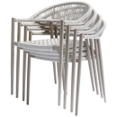 YELLOW GARDEN CHAIR ROPE/ALUMINIUM LIGHT GREY