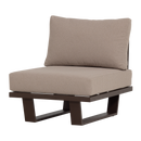BEAR GARDEN LOUNGE CHAIR/1-SEATER ELEMENT ALUMINIUM BROWN