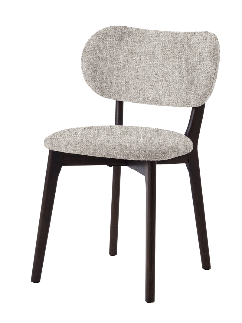 Stilo Spisebordsstol, Sand, mørk stel, 49x54x80 cm - Sæt af 2