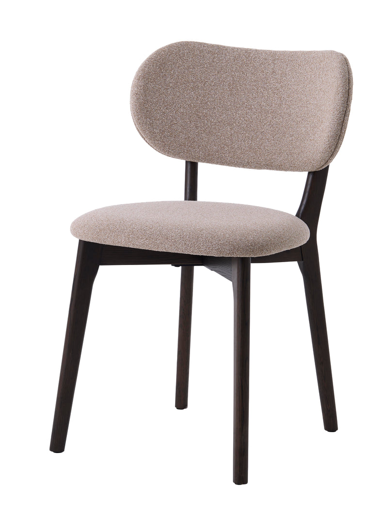 Stilo Spisebordsstol, Sand, mørk stel, 49x54x80 cm - Sæt af 2