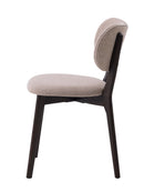 Stilo Spisebordsstol, Sand, mørk stel, 49x54x80 cm - Sæt af 2