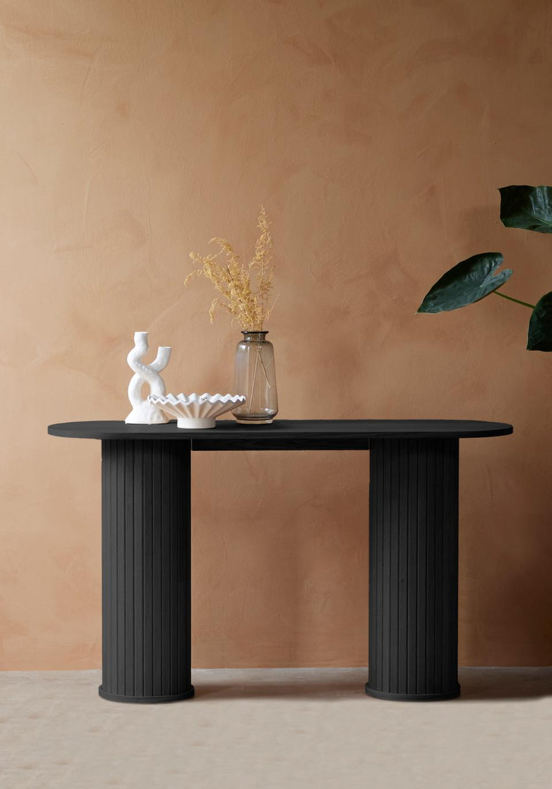 Nola Konsolbord, Sort eg, 130x40x75 cm