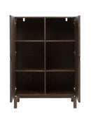 Arun Vitrineskab 130 cm - Espresso Brown Woca olie, B90×D45,5×H 130 cm - Bolig og Haven