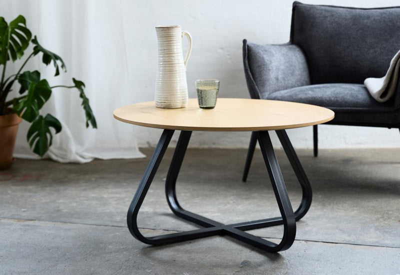 Cesura Sofabord, Eg Melamin, Ø80x45 cm