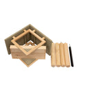 Hortus - Fuglefoderhus af fyrretræ olivengrøn med umalet stander