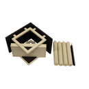 Hortus - Fuglefoderhus af fyrretræ sort med olivengrøn stander