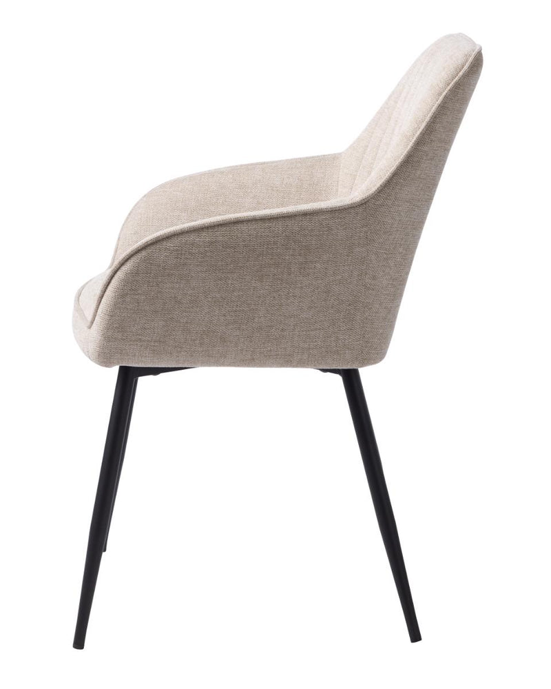 Nolan Spisebordsstol, Sand, 58x59,5x84 cm, Sæt af 2