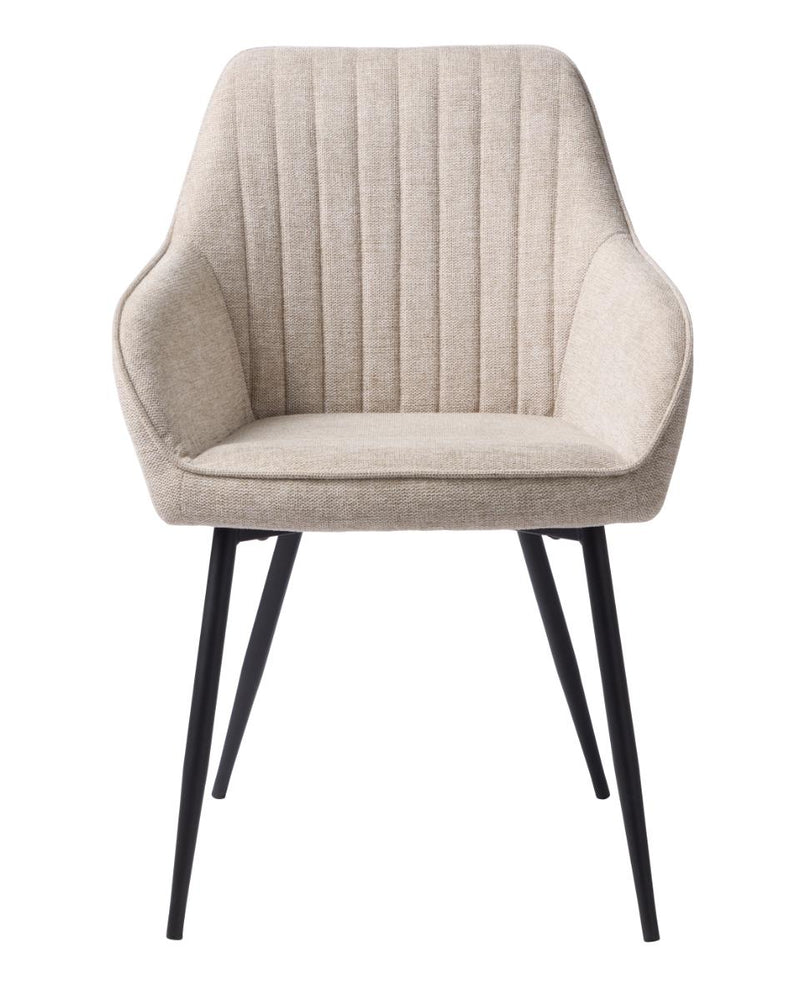 Nolan Spisebordsstol, Sand, 58x59,5x84 cm, Sæt af 2