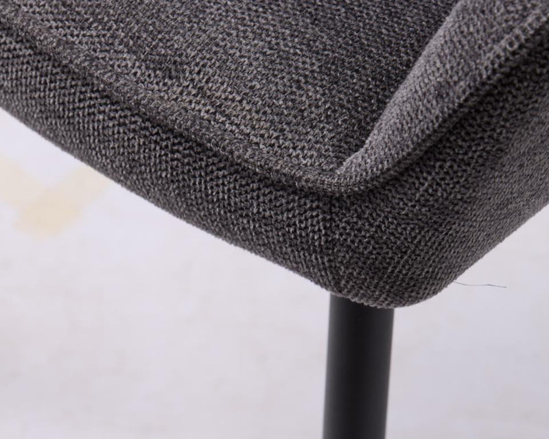 Nolan Spisebordsstol, Mørkegrå, 58x59,5x84 cm, Sæt af 2