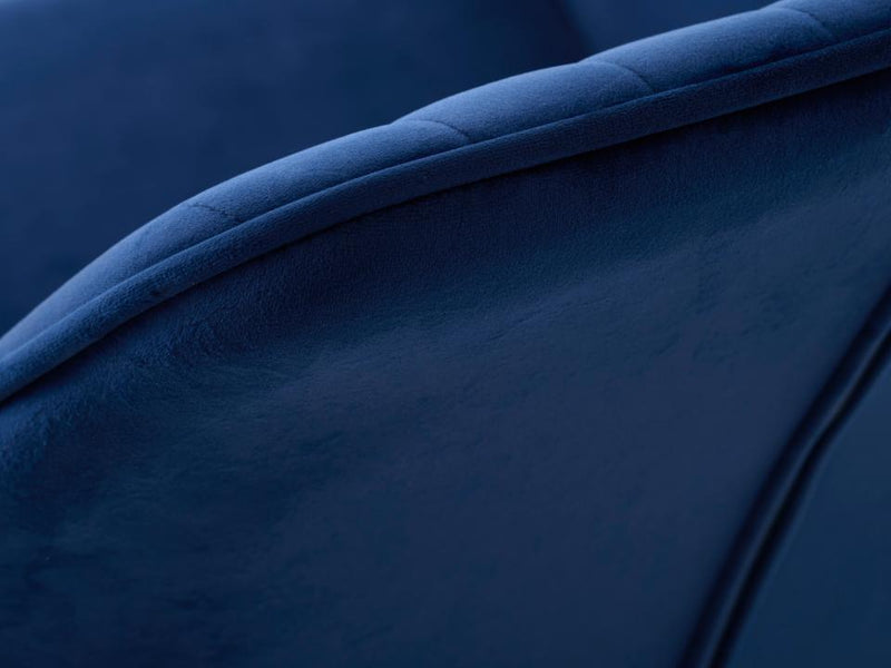 Nolan Spisebordsstol, Blå Velour, 58x59,5x84 cm, Sæt af 2