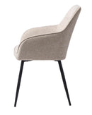 Nolan Spisebordsstol Sand Kvadratisk, 58x59,5x84 cm, Sæt af 2