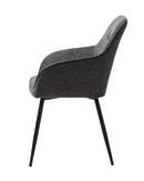 Nolan Spisebordsstol, Mørkegrå Kvadratisk, 58x59,5x84 cm, Sæt af 2