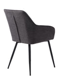 Nolan Spisebordsstol, Mørkegrå Kvadratisk, 58x59,5x84 cm, Sæt af 2