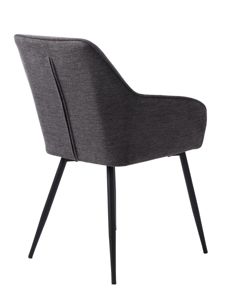 Nolan Spisebordsstol, Mørkegrå Kvadratisk, 58x59,5x84 cm, Sæt af 2