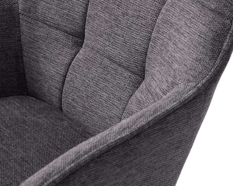 Nolan Spisebordsstol, Mørkegrå Kvadratisk, 58x59,5x84 cm, Sæt af 2