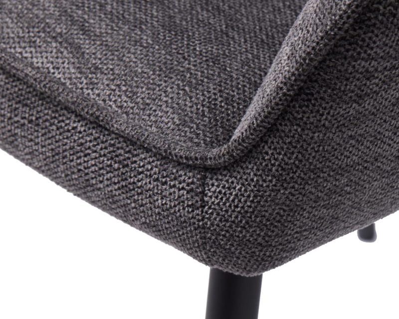 Nolan Spisebordsstol, Mørkegrå Kvadratisk, 58x59,5x84 cm, Sæt af 2