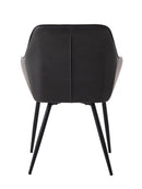 Nolan Spisebordsstol, Mørkegrå PU Kvadratisk, 58x59,5x84 cm, Sæt af 2