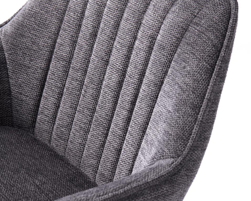 Nolan Barstol, Mørkegrå, 50,5x52x88,5-103,5 cm, Sæt af 2