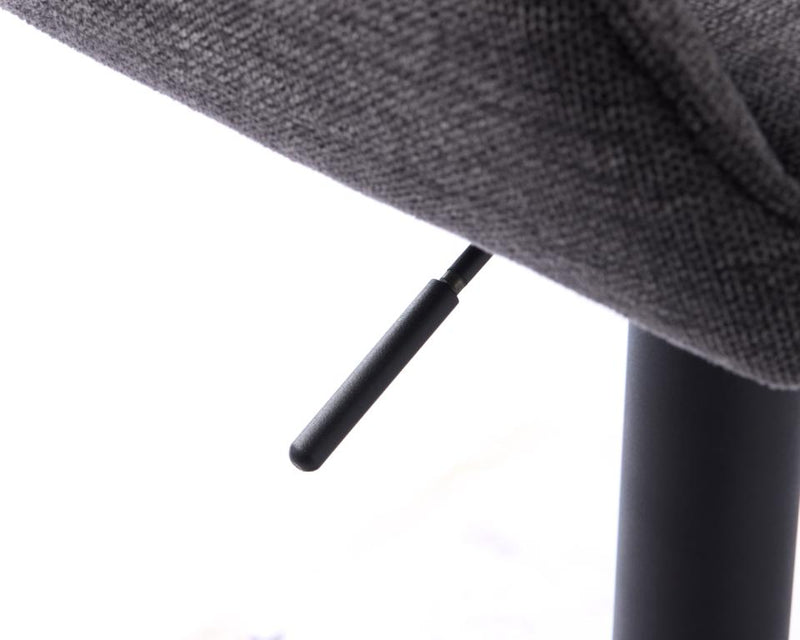 Nolan Barstol, Mørkegrå, 50,5x52x88,5-103,5 cm, Sæt af 2