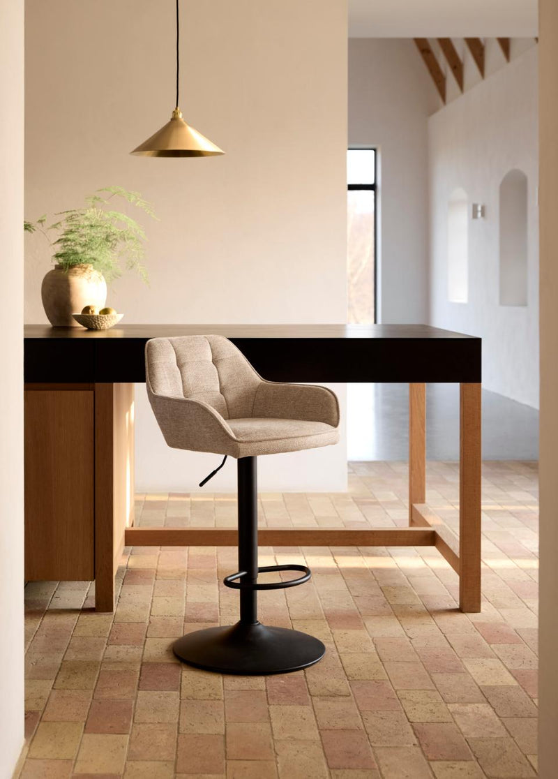 Nolan Barstol, Sand, Kvadratisk, 50,5x52x88,5-103,5 cm, Sæt af 2